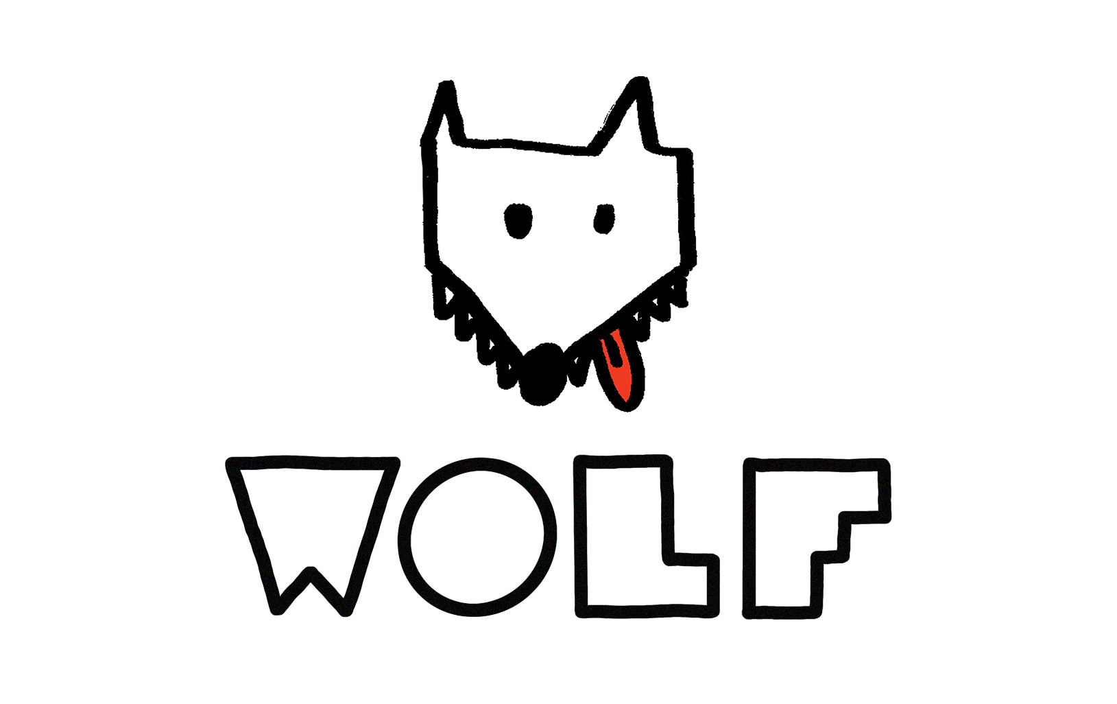 Logo et illustration du loup du Wolf food market.
