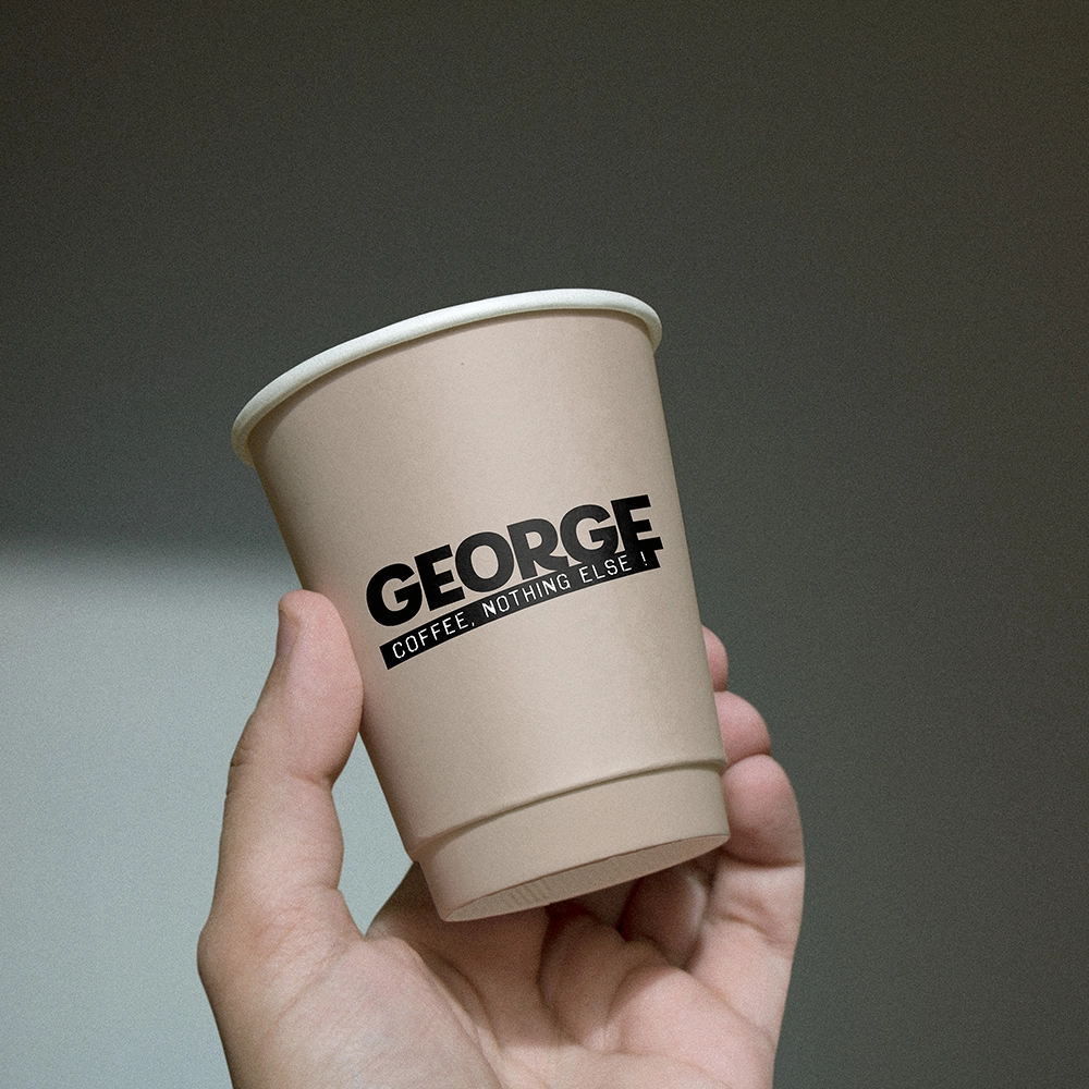 Packaging de tasse pour George coffee, bruxelles.